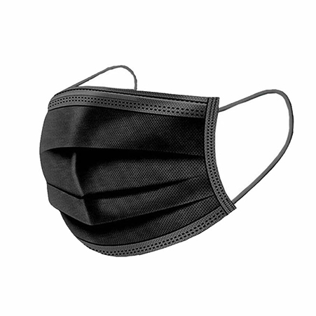 TA3841 - TA3841 | Black Standard Disposable 3-Ply Face Mask